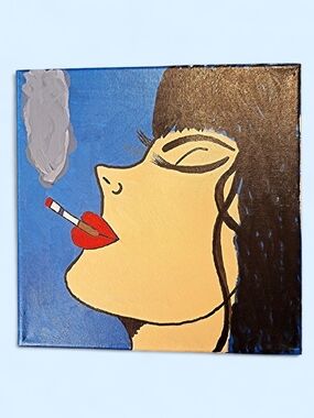 ✨️"Uma" Megan Phoenix Original! Pop Art Portrait! Acrylic Painting On Canvas!